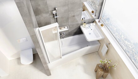 Ravak VAŇA ASYMETRICKÁ BE HAPPY II 160x75 L snowwhite C961000000