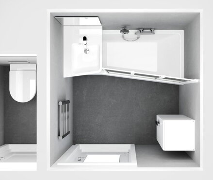 Ravak VAŇA ASYMETRICKÁ BE HAPPY II 160x75 L snowwhite C961000000
