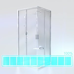 Ravak SPRCHOVÉ DVERE BLDZ2-80 bright alu + transparent X01H40C00Z1