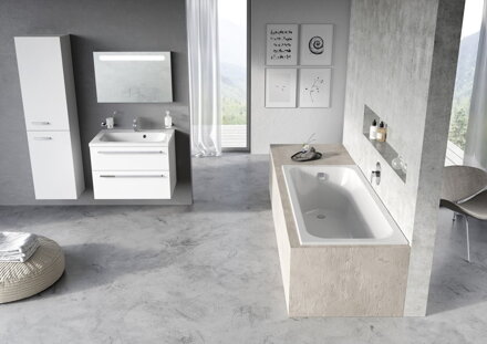 Ravak VAŇA OBDĹŽNIKOVÁ CHROME SLIM 170x75 snowwhite C741300000