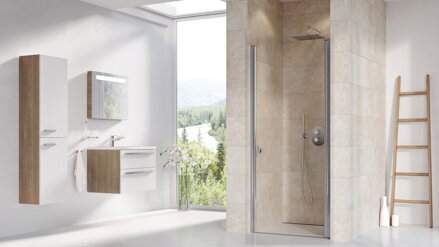 Ravak SPRCHOVÉ DVERE CSD1-80 satin + transparent 0QV40U00Z1