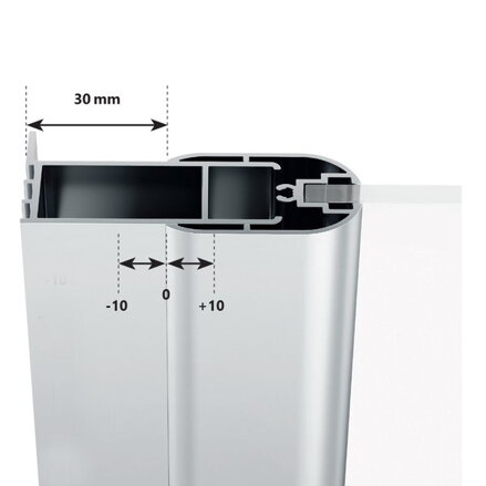 Ravak SPRCHOVÉ DVERE CSDL2-110 white + transparent 0QVDC10LZ1