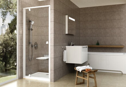 Ravak SPRCHOVÉ DVERE PDOP1-80 black + transparent 03G40300Z1