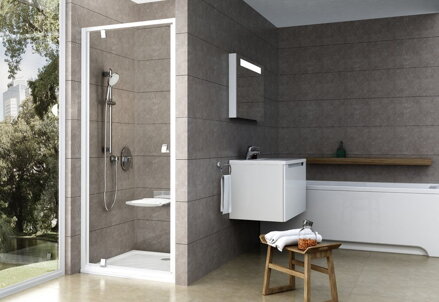 Ravak SPRCHOVÉ DVERE PDOP1-80 black + transparent 03G40300Z1