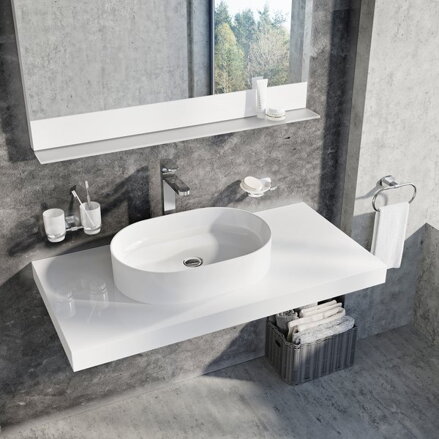 Ravak UMÝVADLO Ceramic 550 O Slim keramické white XJX01155001