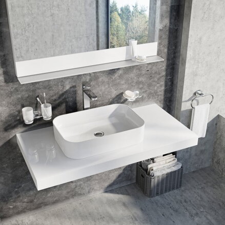 Ravak UMÝVADLO Ceramic 550 R Slim keramické white XJX01155002