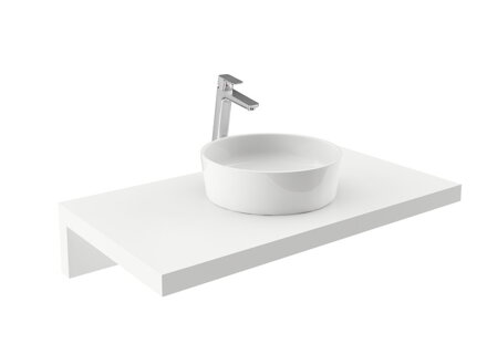 Ravak UMÝVADLO MOON 1 white bez prepadu XJN01300000