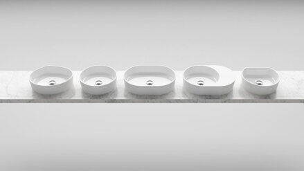 Ravak UMÝVADLO MOON 1C white bez prepadu XJN01300001