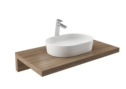 Ravak UMÝVADLO MOON 2 white bez prepadu XJN01300002