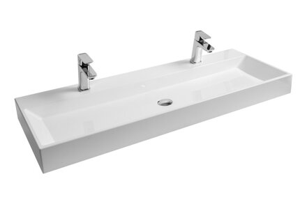 Ravak UMÝVADLO Natural Duo 1200 white bez prepadu s otvorom XJO01212000