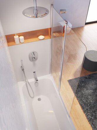 Ravak VAŇA OBDĹŽNIKOVÁ CHROME 150x70 snowwhite C721000000