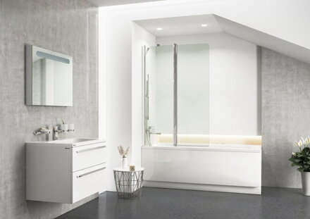 Ravak VAŇA OBDĹŽNIKOVÁ CHROME 150x70 snowwhite C721000000