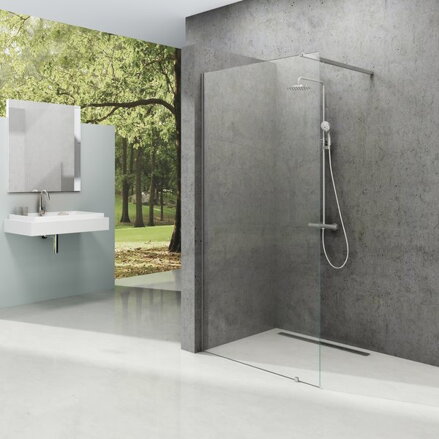 Ravak SPRCHOVÝ KÚT WALK IN Wall-70 v.200 black + transparent GW9W10300Z1
