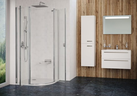 Ravak SPRCHOVÝ KÚT CSKK4-80 satin + transparent 3Q140U00Z1