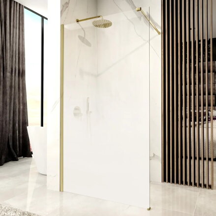 Rea AERO OMBRE BRUSH GOLD/WHITE 120 PEVNÁ SPRCHOVÁ STENA 120x195, zlatá sklo ombre REA-K2466