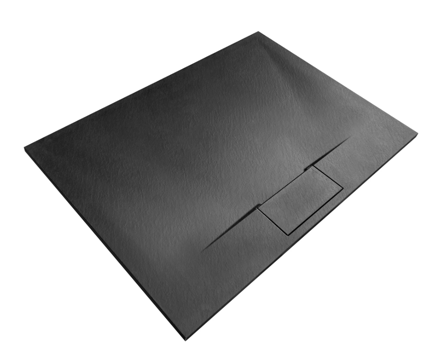 Rea BAZALT LONG BLACK OBDĹŽNIKOVÁ SPRCHOVÁ VANIČKA 80x100, čierna REA-K3323