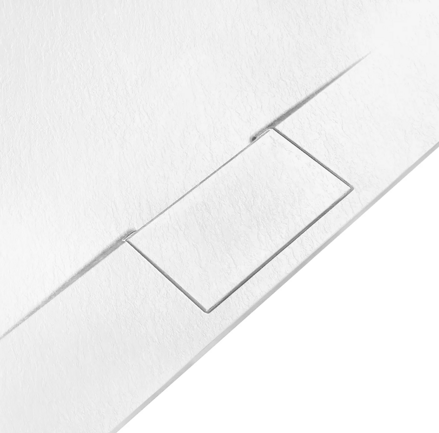 Rea BAZALT LONG WHITE OBDĹŽNIKOVÁ SPRCHOVÁ VANIČKA 90x120, biela REA-K3322