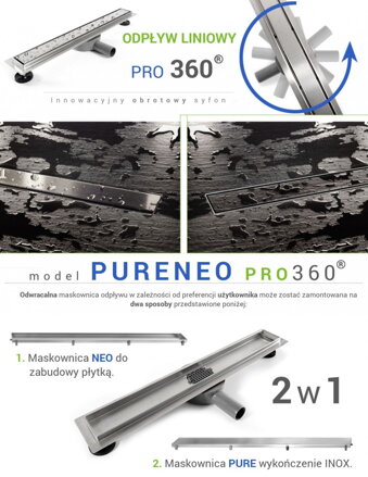 Rea NEO & PURE N PRO NEREZOVÝ SPRCHOVÝ ŽĽAB 900 mm REA-G0903