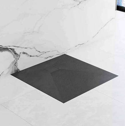 Rea MAGNUM BLACK OBDĹŽNIKOVÁ SPRCHOVÁ VANIČKA 80x120, čierna REA-K3331