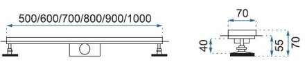 Rea NEO & PURE N NEREZOVÝ SPRCHOVÝ ŽĽAB 800 mm REA-G0093