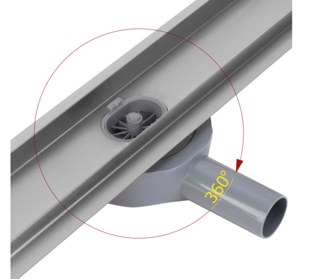 Rea NEOX N PRO NEREZOVÝ SPRCHOVÝ ŽĽAB 800 mm, chróm kartáčovaný REA-G5809