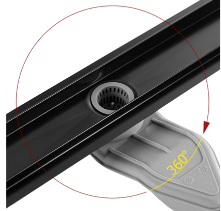 Rea NEOX BLACK SUPERFLOW N PRO NEREZOVÝ SPRCHOVÝ ŽĽAB 700 mm, čierny matný REA-G7806