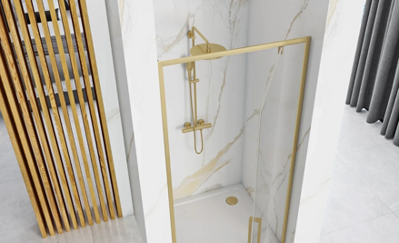 Rea RAPID SWING GOLD BRUSH 100 SPRCHOVÉ DVERE, sklo číre, zlatá brúsená REA-K2503