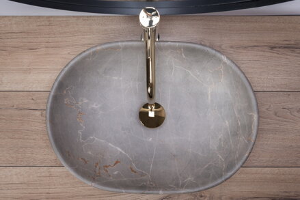 Rea LARA BEIGE UMÝVADLO NA DOSKU 48,5cm, keramické REA-U9887