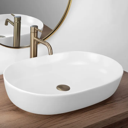 Rea CLEO 61 WHITE MATT UMÝVADLO NA DOSKU, biele keramické REA-U9653