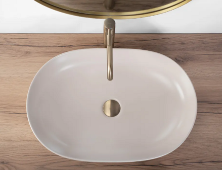 Rea CLEO 61 BEIGE MATT UMÝVADLO NA DOSKU, béžové keramické REA-U9655