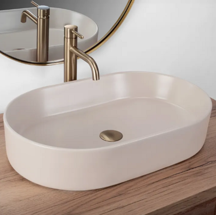 Rea NADIA 60 BEIGE MATT UMÝVADLO NA DOSKU, béžové keramické REA-U9661