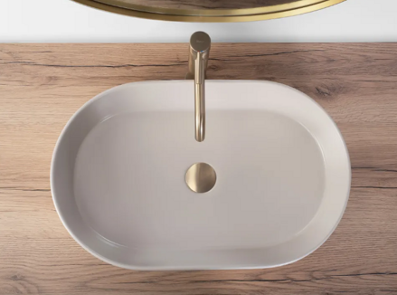 Rea NADIA 60 BEIGE MATT UMÝVADLO NA DOSKU, béžové keramické REA-U9661
