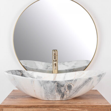 Rea ROYAL GRANIT SHINY UMÝVADLO NA DOSKU, imitácia kameňa keramické REA-U8596