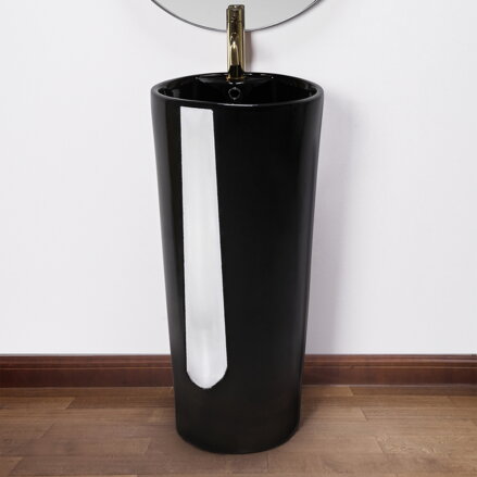 Rea BLANKA BLACK UMÝVADLO VOĽNE STOJACE 40cm, čierne keramické REA-U6635