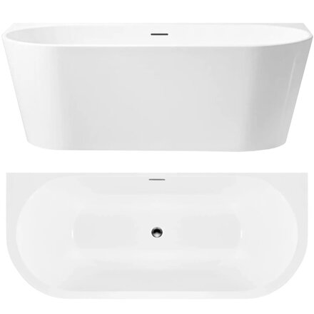 Rea CAPRI 150 VAŇA VOĽNE STOJACA 150x75, biela sanitárny akrylát REA-W9800