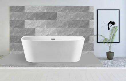 Rea OLIMPIA 150 VAŇA VOĽNE STOJACA 150x74,5, biela sanitárny akrylát REA-W0634