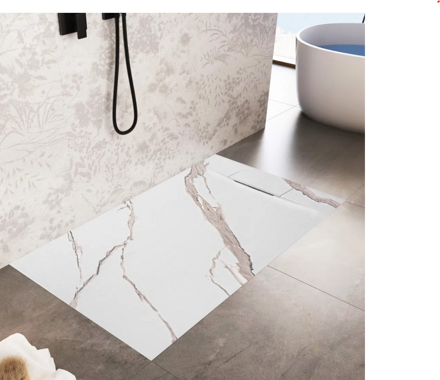 Rea BAZALT CARRARA WHITE OBDĹŽNIKOVÁ SPRCHOVÁ VANIČKA 90x120, imitácia mramoru REA-K7001