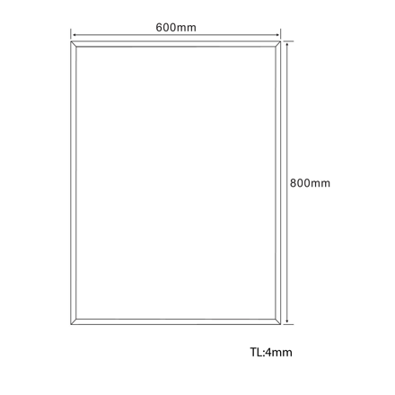 Zrkadlo 60x80cm, s fazetou, bez uchytenia Zrkadlo 60x80cm, s fazetou, bez uchytenia