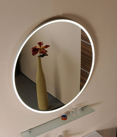 FLOAT LED podsvietené zrkadlo, priemer 740mm, biela FLOAT LED podsvietené zrkadlo, priemer 740mm, biela
