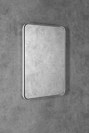 FLOAT LED podsvietené zaoblené zrkadlo v ráme 600x800mm, biela FLOAT LED podsvietené zaoblené zrkadlo v ráme 600x800mm, biela