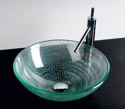ICE sklenené umývadlo priemer 42 cm