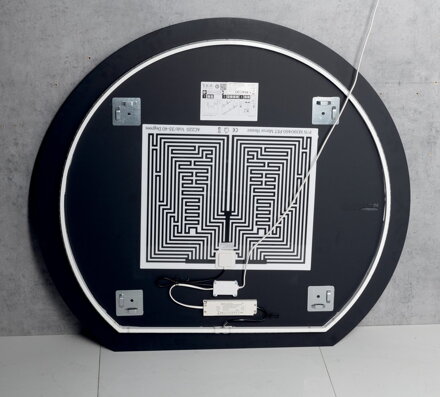 DARA CUT LED podsvietené zrkadlo 20W, ø 100x90cm, vykurovacia fólia DARA CUT LED podsvietené zrkadlo 20W, ø 100x90cm, vykurovacia fólia