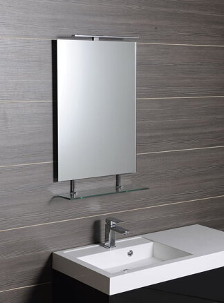 WEGA zrkadlo 500x800mm, s policou