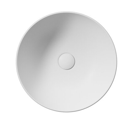 PURA keramické umývadlo na dosku, priemer 42 cm, biela mat