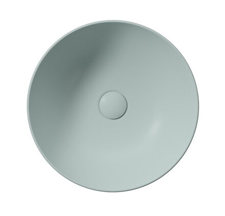 PURA keramické umývadlo na dosku, priemer 42 cm, ghiaccio mat