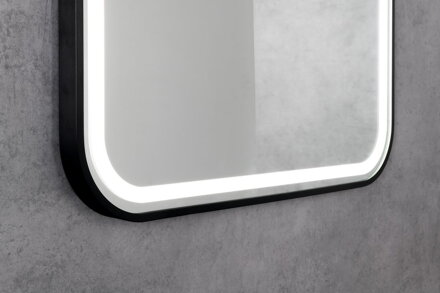 CETIS zrkadlo s LED osvetlením 60x80cm, čierna mat CETIS zrkadlo s LED osvetlením 60x80cm, čierna mat