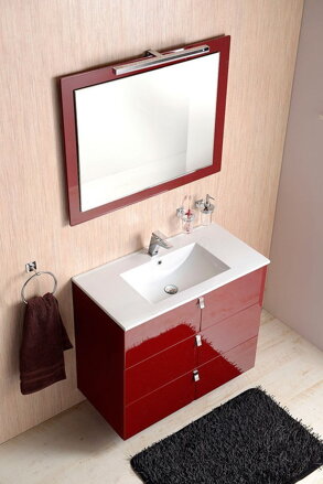 MITRA zrkadlo v ráme 720x520x40mm, bordó MITRA zrkadlo v ráme 720x520x40mm, bordó