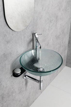 RIPPLE sklenené umývadlo priemer 42 cm