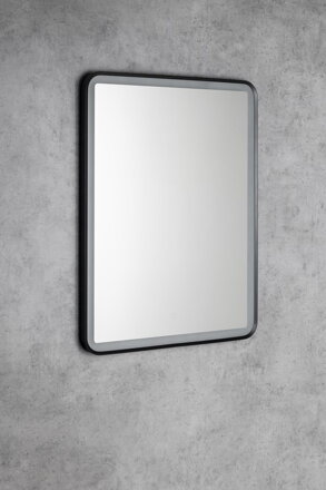 SWIDA zrkadlo s LED osvetlením 60x80cm, dotykový senzor, stmievateľné, čierna mat SWIDA zrkadlo s LED osvetlením 60x80cm, dotykový senzor, stmievateľné, čierna mat