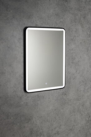 SWIDA zrkadlo s LED osvetlením 60x80cm, dotykový senzor, stmievateľné, čierna mat SWIDA zrkadlo s LED osvetlením 60x80cm, dotykový senzor, stmievateľné, čierna mat